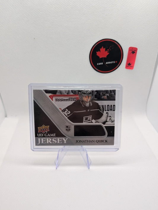 2020-21 UPPER DECK UD GAME JERSEY GREY JONATHAN QUICK LOS ANGELES KINGS #GJ-JQ
