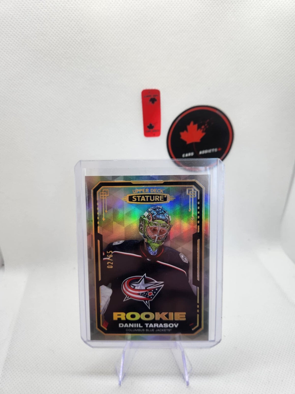 2021 Upper Deck Stature Rookies Design Variant /65 Daniil Tarasov #143 Rookie RC