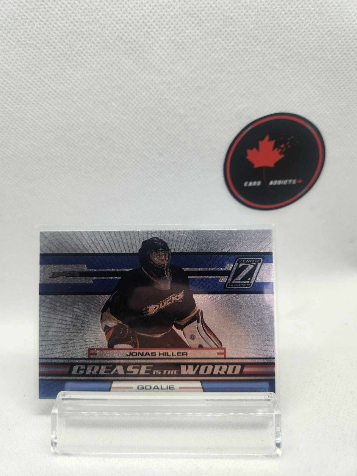 2010-11 Zenith Crease is the Word Jonas Hiller #1