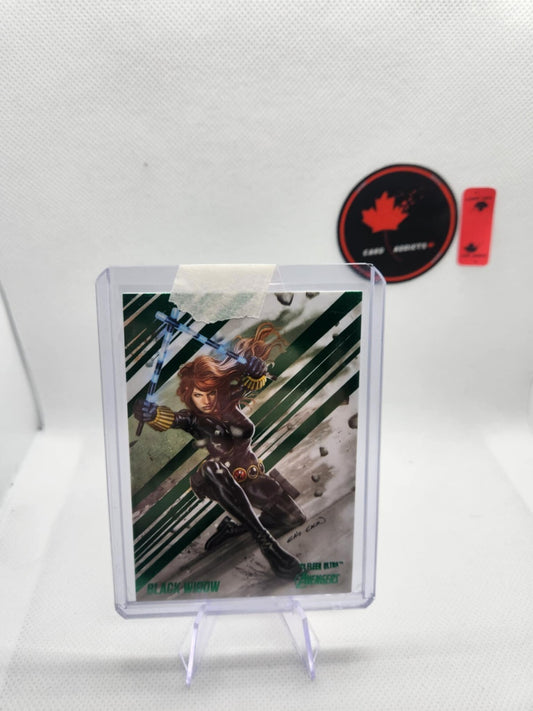 2022 Fleer Ultra Avengers Black Widow #8 Green Foil