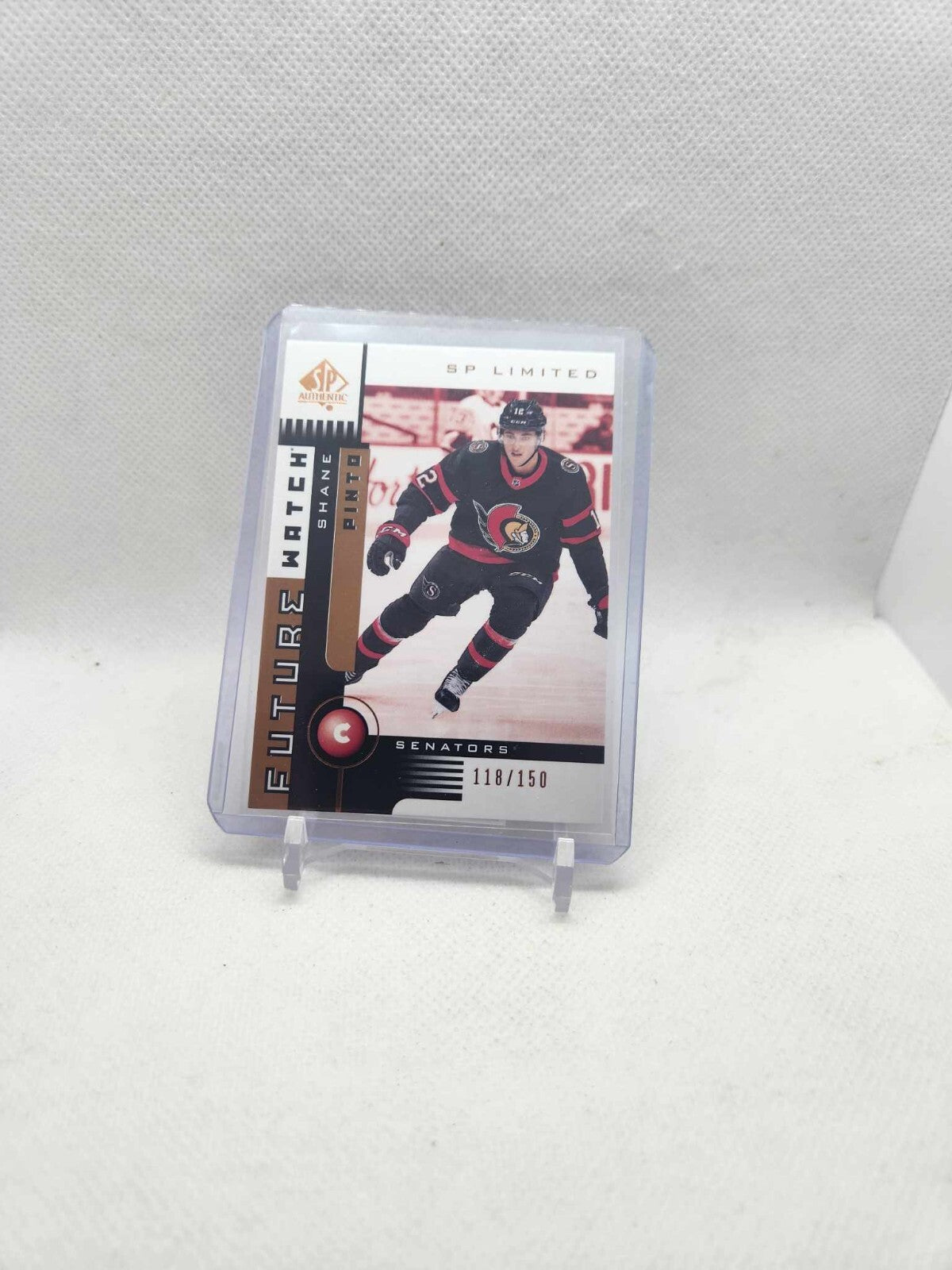 21-22 SP Authentic 2001-02 Retro Future Watch Limited #01FW-PI Shane Pinto /150