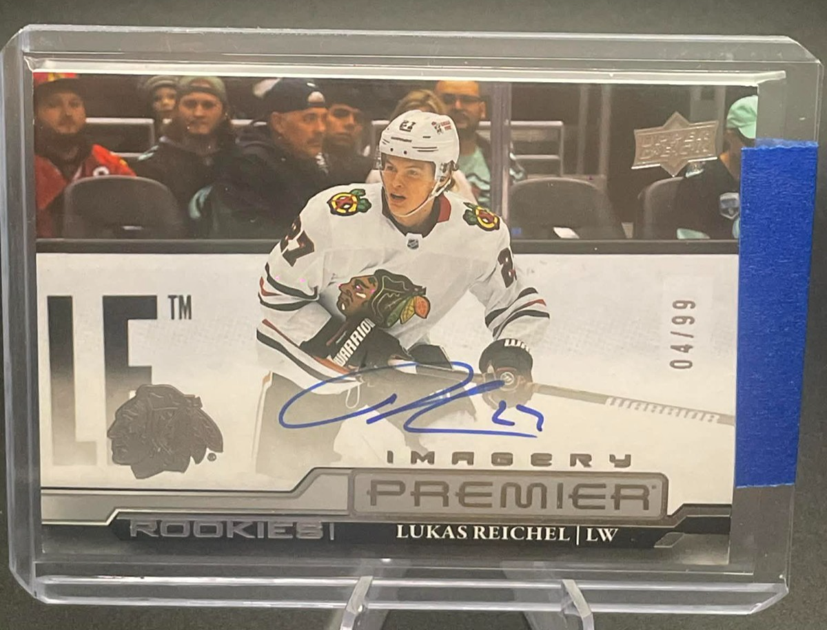 2022-23 Upper Deck Premier Imagery Rookie Auto Lukas Reichel /99 #PDAR-LR