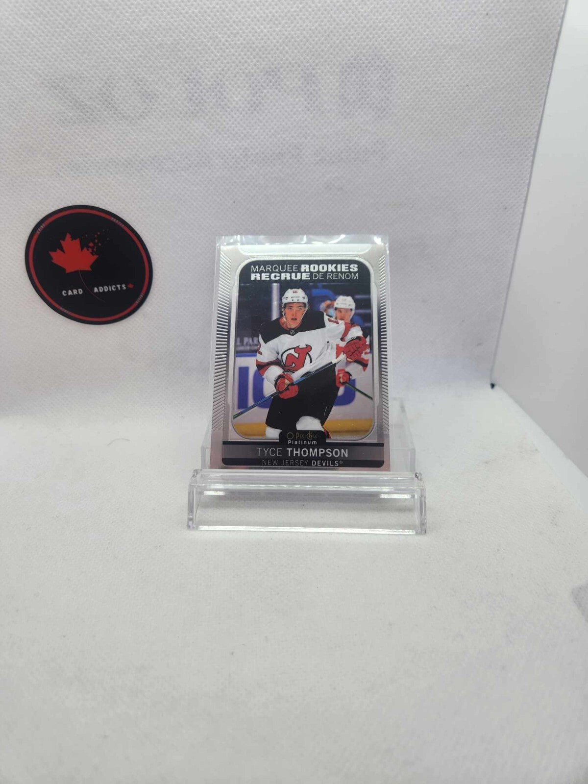 Tyce Thompson 2021-22 O-Pee-Chee Platinum Base Set Marquee Rookies #220 Devils