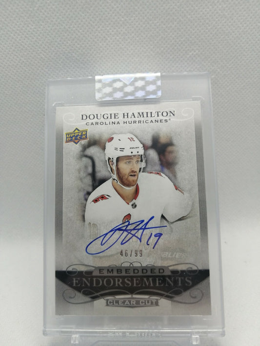 2019-20 Upper Deck Clear Cut DOUGIE HAMILTON Embedded Endorsements /99 Carolina