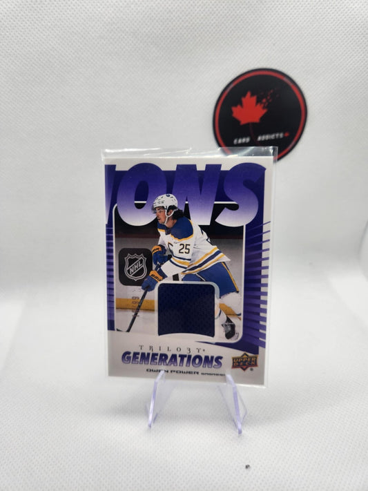 OWEN POWER 2023-24 Upper Deck Trilogy Generations Jersey /99 #TG-7C Buffalo
