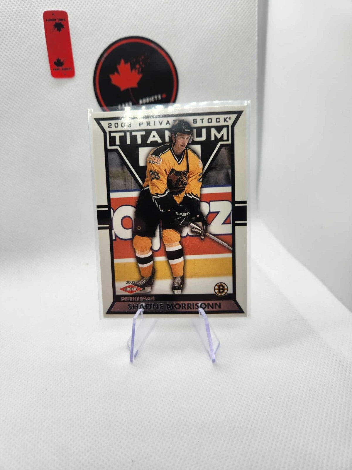 2002-03 Pacific Private Stock Titanium Shaone Morrisonn /1475 Boston Bruins