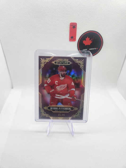 2020-21 UD Stature Henrik Zetterberg RED RAINBOW #/85 Detroit Red Wings /85