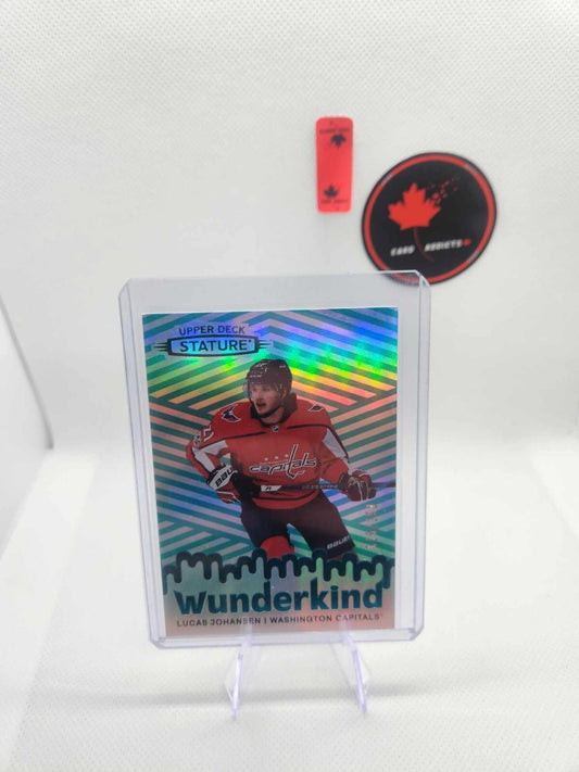 2022-23 Upper Deck Stature Wunderkind 43 Lucas Johansen Rookie Green /150