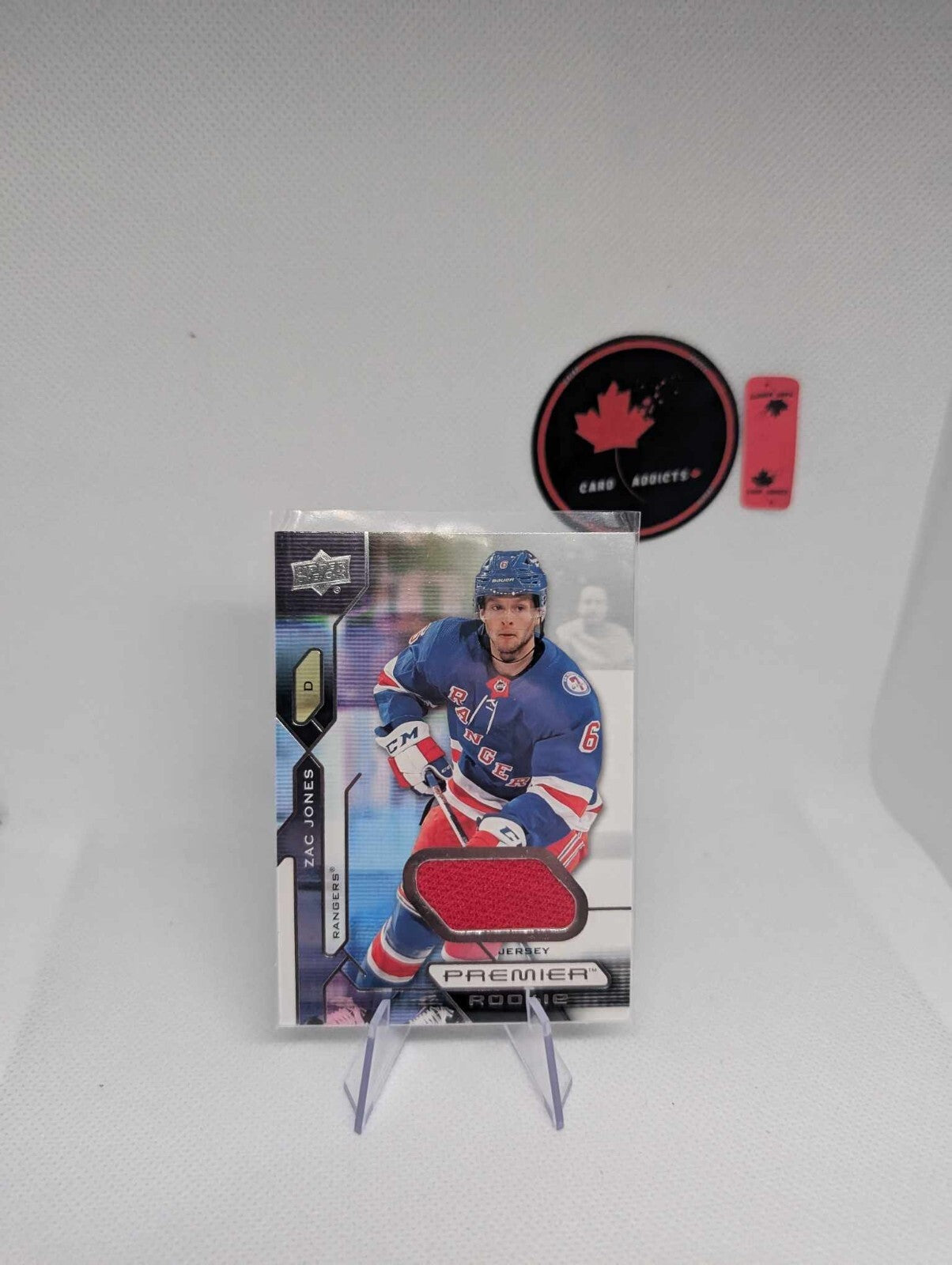 Zac Jones 2021-22 Upper Deck Premier Jersey RC Rookie #145 New York Rangers