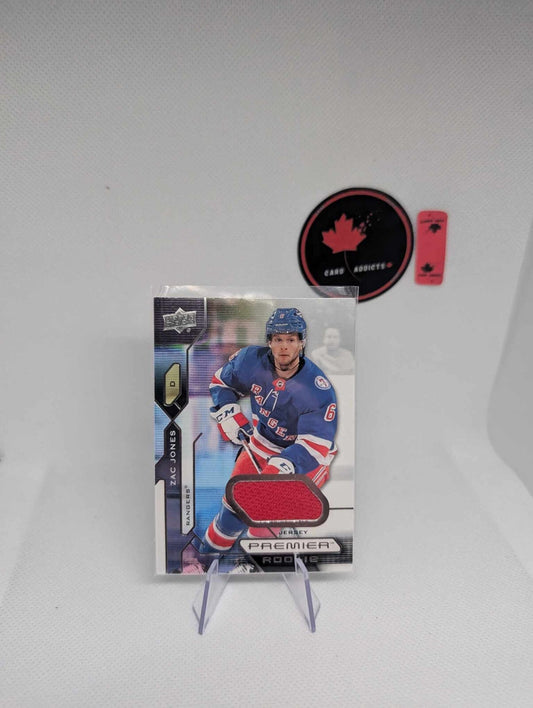 Zac Jones 2021-22 Upper Deck Premier Jersey RC Rookie #145 New York Rangers