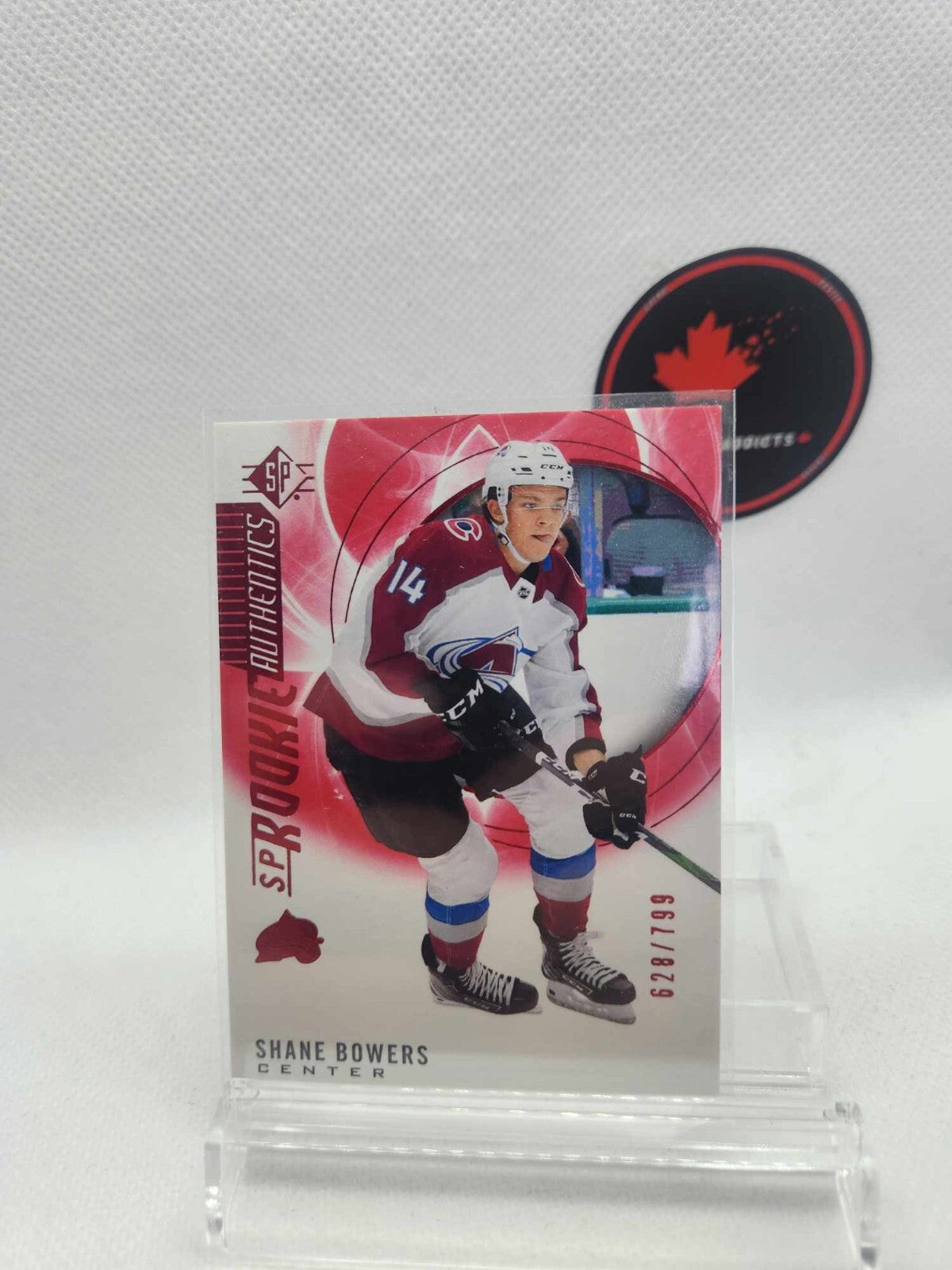 2020-21 SP Rookie Authentics SHANE BOWERS #108 RED RC PARALLEL /799 - AVALANCHE