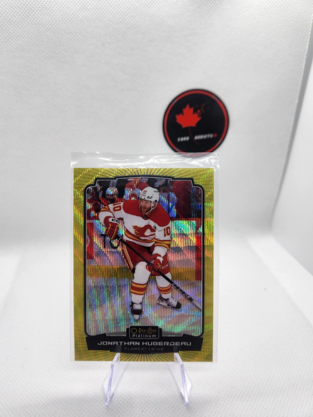 2022-23 OPC Platinum Jonathan Huberdeau #72 Neon Yellow Surge