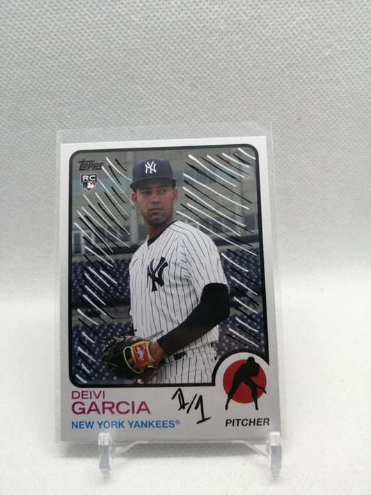 DEIVI GARCIA RC 2021 TOPPS ARCHIVES #101 RC 1/1 custom Artists signed