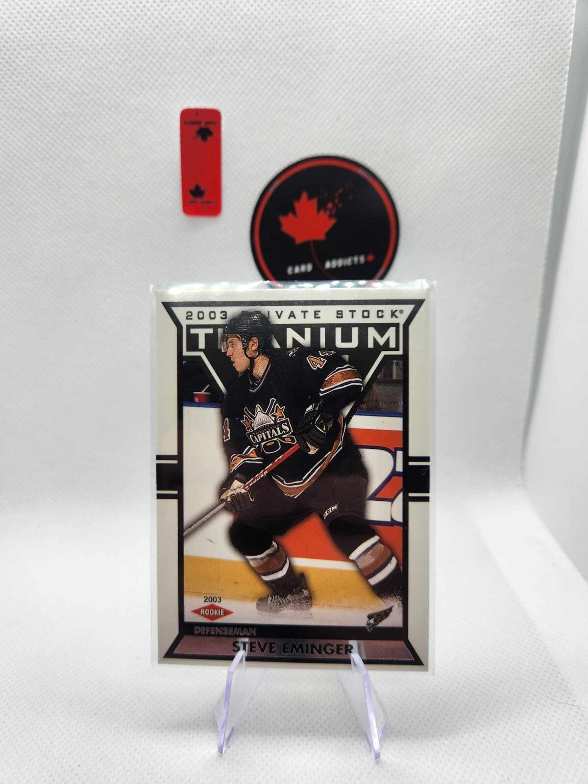2003-04 Pacific Private Stock Titanium Steve Eminger /1475 Washington Capitals