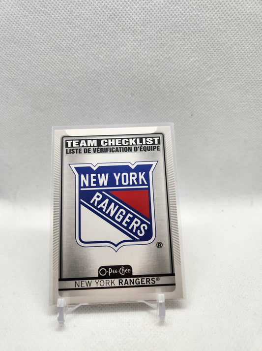 2021-22 OPC O-Pee-Chee Base Team Checklists #570 New York Rangers
