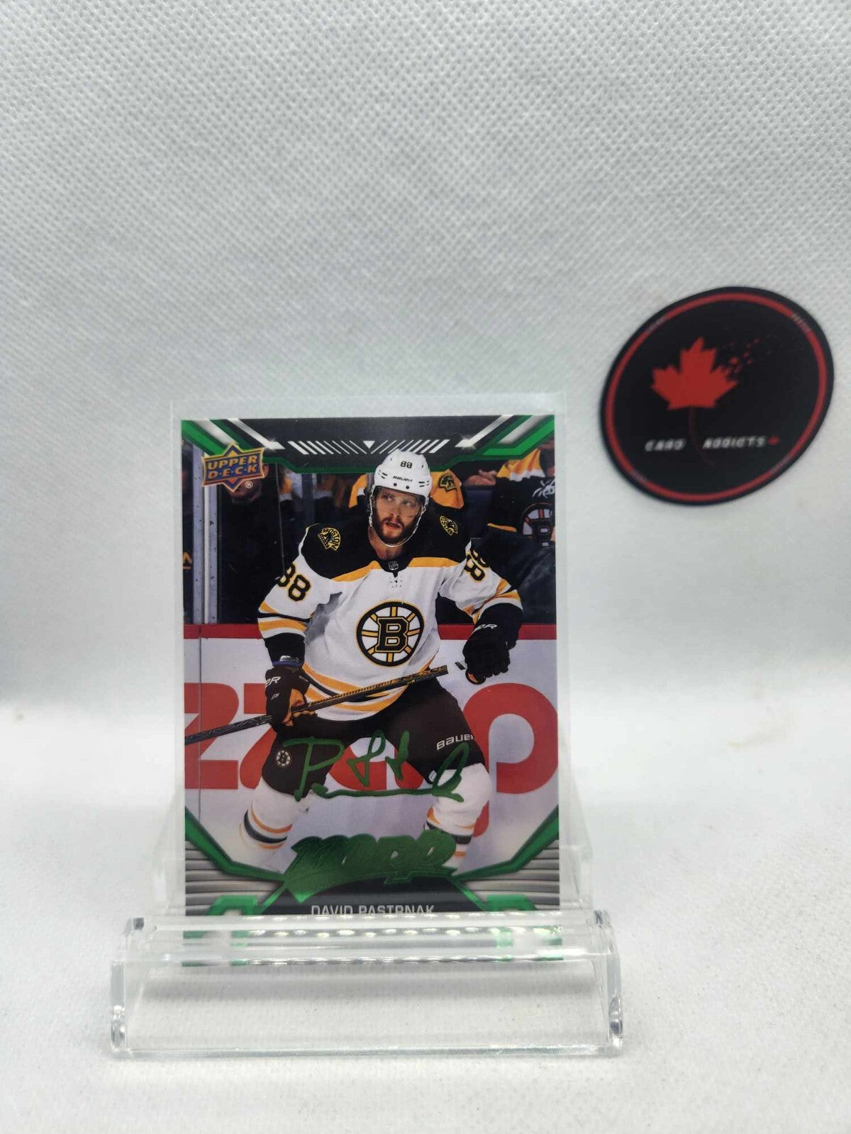 2022-23 Upper Deck MVP Green Script David Pastrnak SP #5