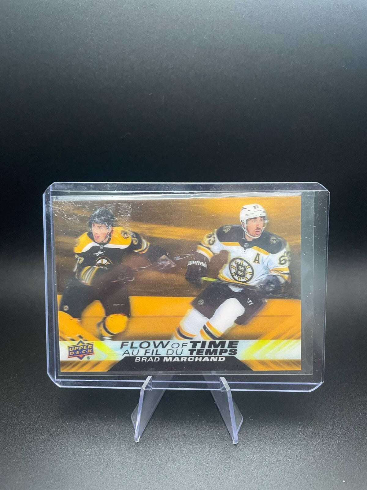 2022-23 TIM HORTONS UPPER DECK FLOW OF TIME BRAD MARCHAND INSERT CARD NT-6
