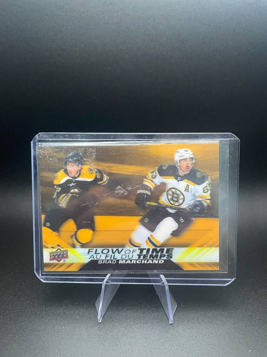 2022-23 TIM HORTONS UPPER DECK FLOW OF TIME BRAD MARCHAND INSERT CARD NT-6