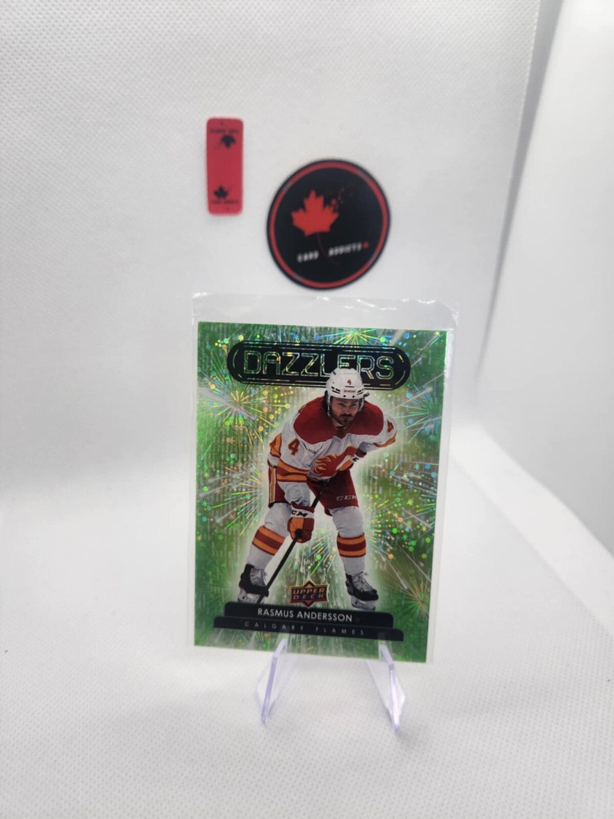 Rasmus Andersson 2022-23 Upper Deck Series 1 Green Dazzlers DZ-10 Calgary Flames