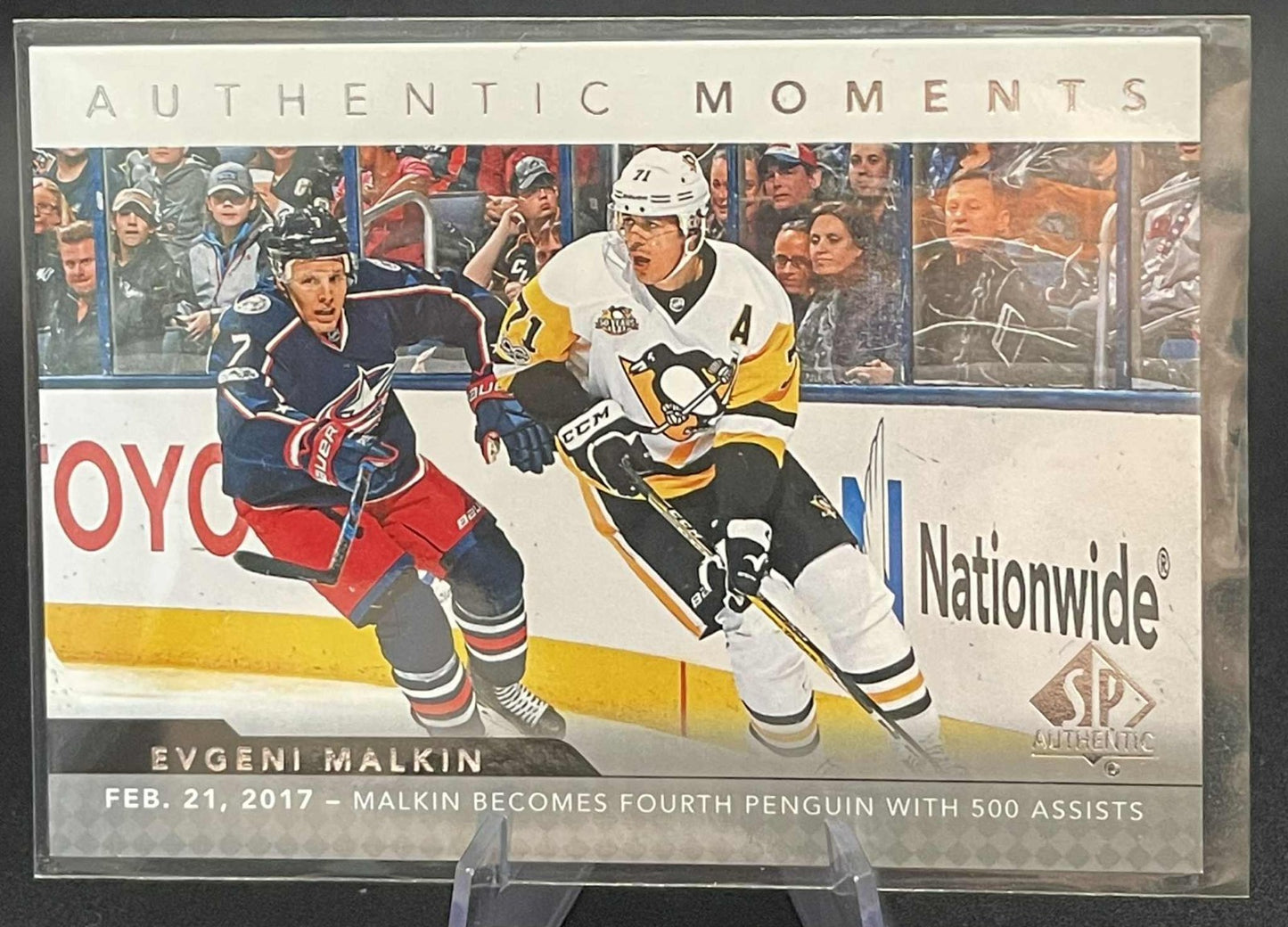 2017-18 UD SP Authentic Authentic Moments Evgeni Malkin #109