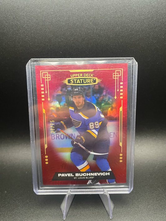 Pavel Buchnevich 2021-22 Upper Deck Stature Red /75 #92 St. Louis Blues