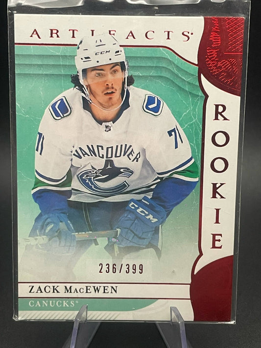 2019-20 UD Artifacts RC Red Zack MacEwen /399 #172