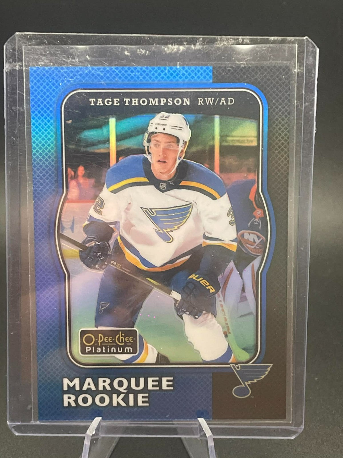 2017-18 O-PEE-CHEE PLATINUM #R-82 TAGE THOMPSON "RETRO BLUE RAINBOW" RC #/149