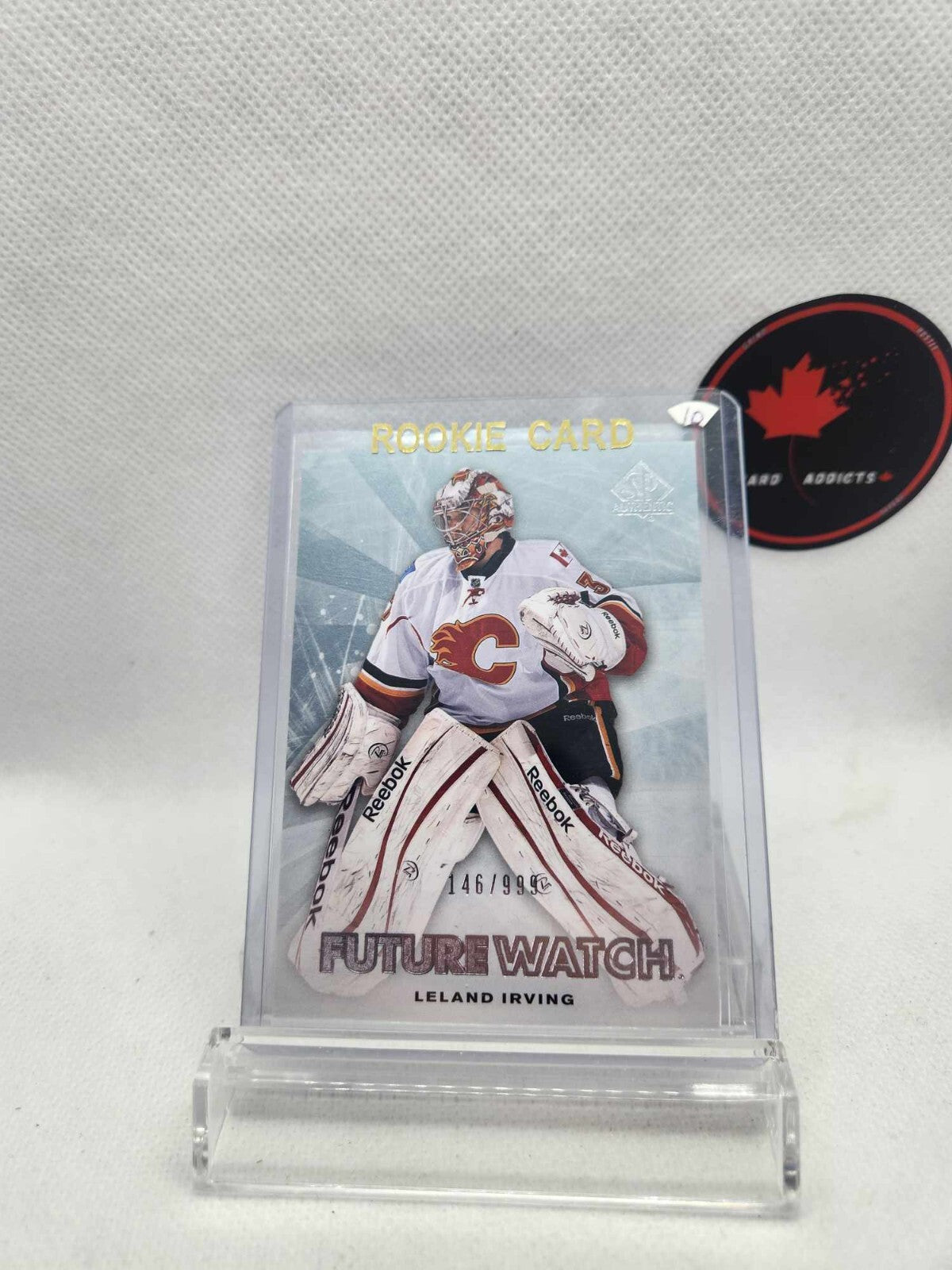 2011-12 SP Authentic Future Watch Rookie 186 Leland Irving /999 Calgary Flames