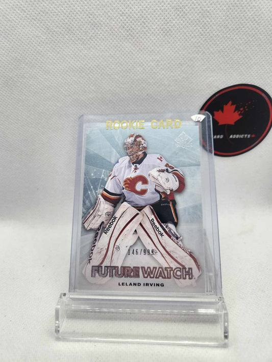 2011-12 SP Authentic Future Watch Rookie 186 Leland Irving /999 Calgary Flames