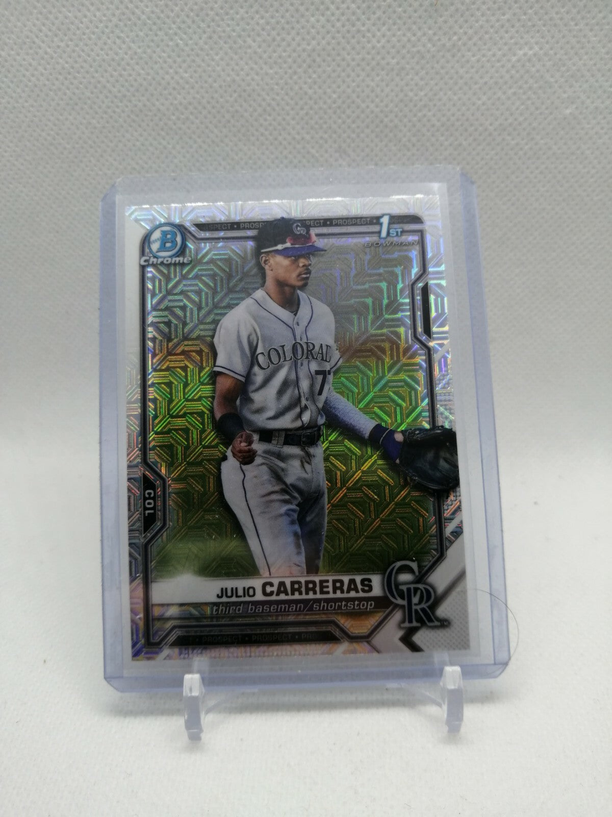 2021 Bowman Chrome - Julio Carreras - 1st - Mojo Refractor - Rockies BCP-161