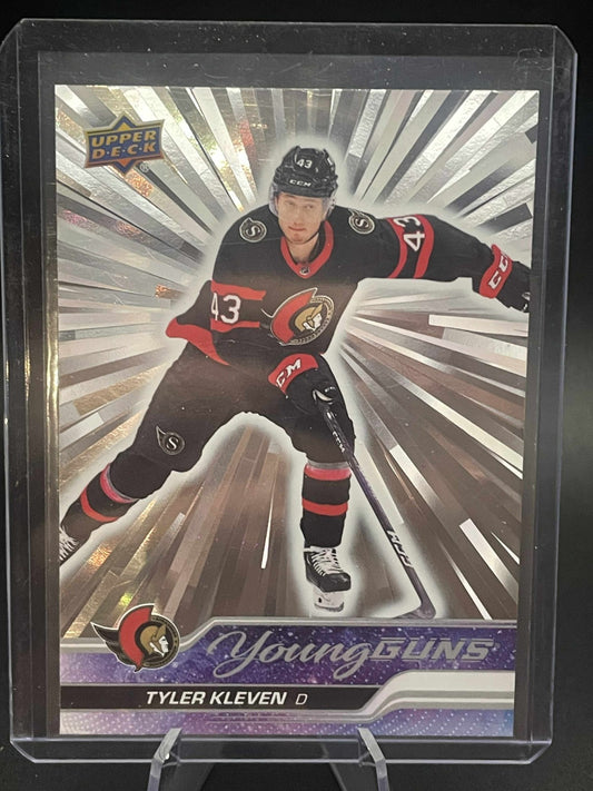 TYLER KLEVEN 2023-24 Upper Deck Series 1 Young Guns Outburst Silver #2 Ottawa