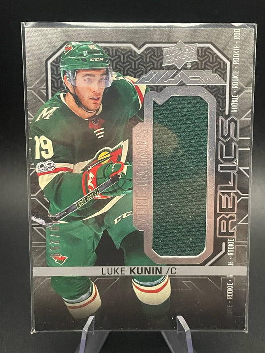 17/18 UD BLACK LUKE KUNIN RT-LK ROOKIE TRADEMARKS JERSEY /299 MINNESOTA WILD SPX