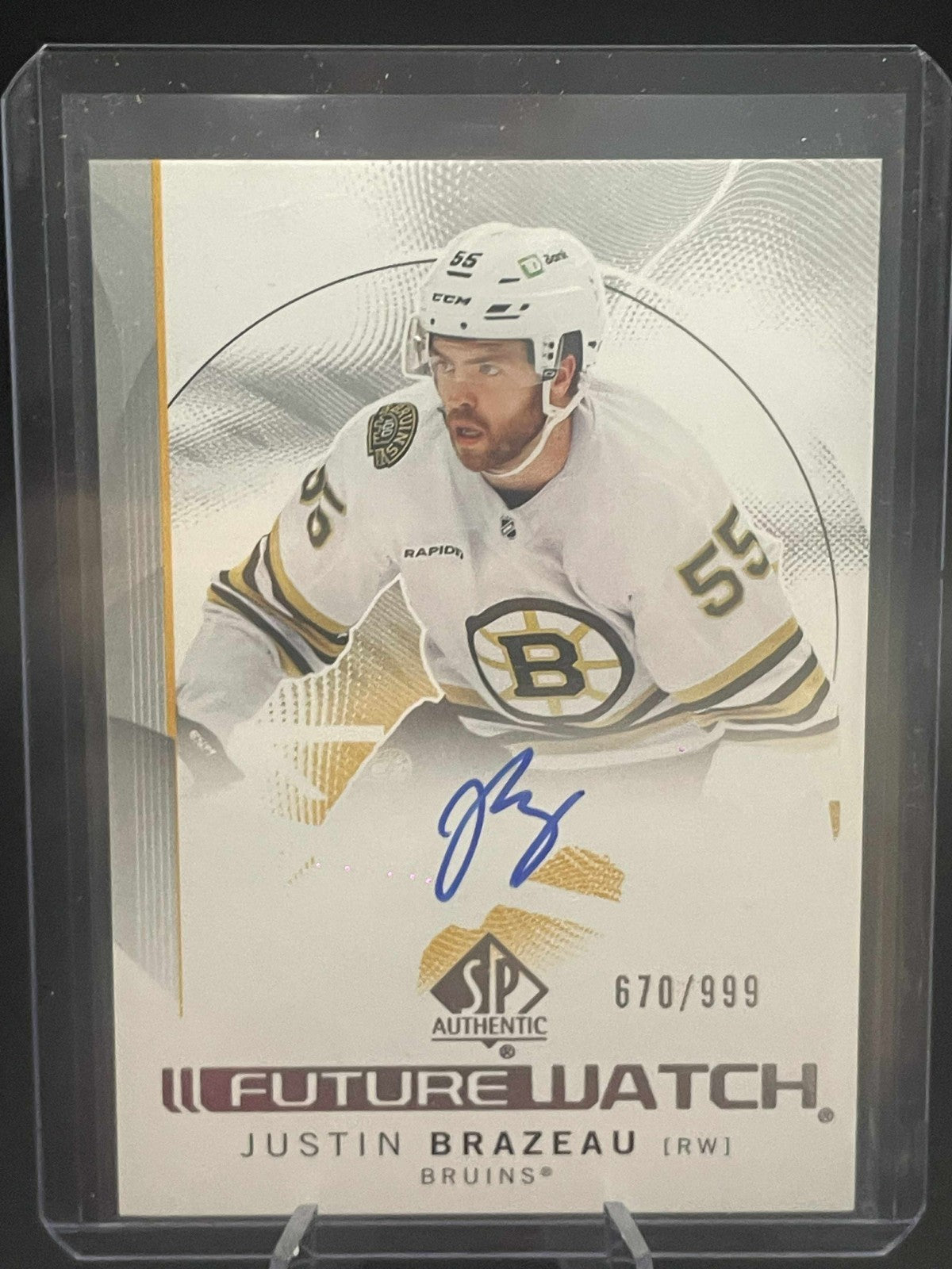 2024-25 Upper Deck SP Authentic Future Watch Auto Justin Brazeau /999