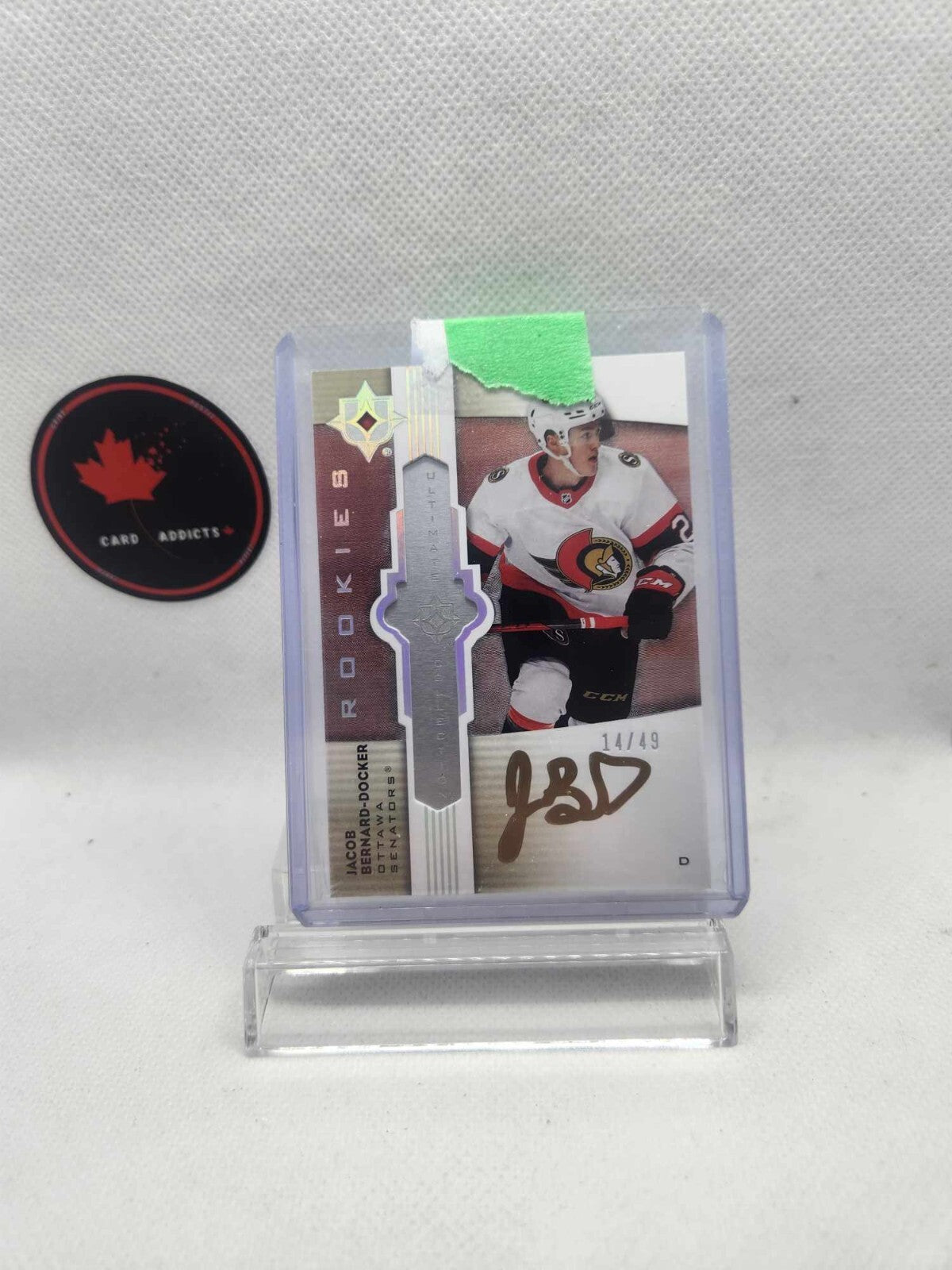 2021-22 Ultimate Collection Rookie Emblems AUTO #UE-BJ Jacob Bernard Docker RC