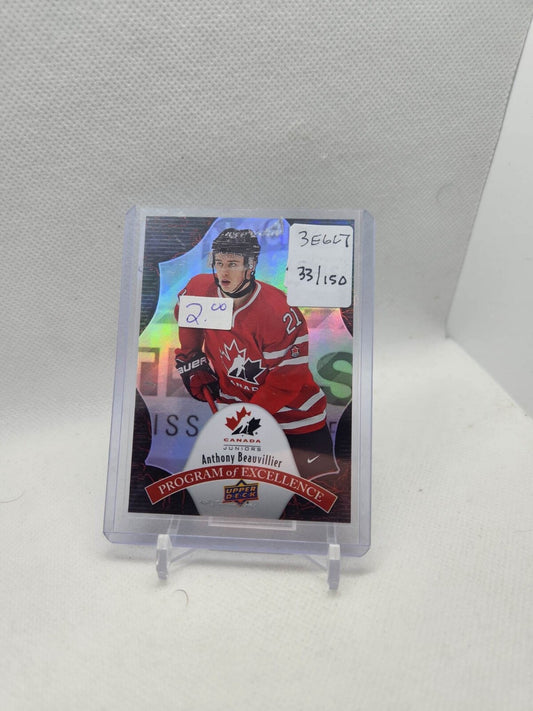 2016-17 Anthony Beauvillier Upper Deck Team Canada Program Of Excellence /150