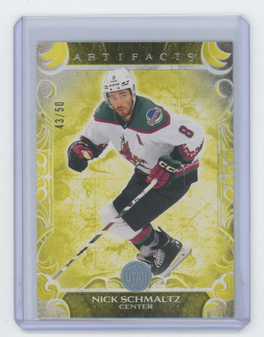 2024-25 Upper Deck Artifacts Yellow Nick Schmaltz /50 #59 Arizona Coyotes