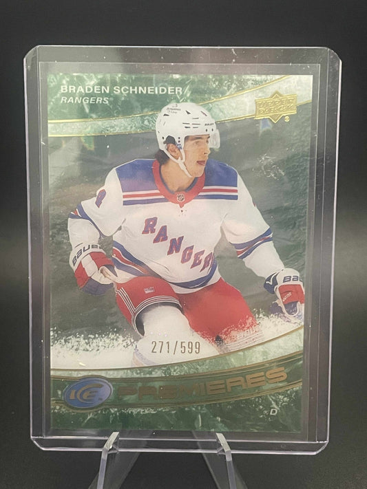 2022-23 Upper Deck Ice - Ice Premieres Green #237 Braden Schneider /599