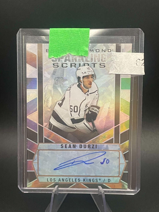 2022-23 UD Black Diamond Sparkling Scripts Auto #SC-SD Sean Durzi