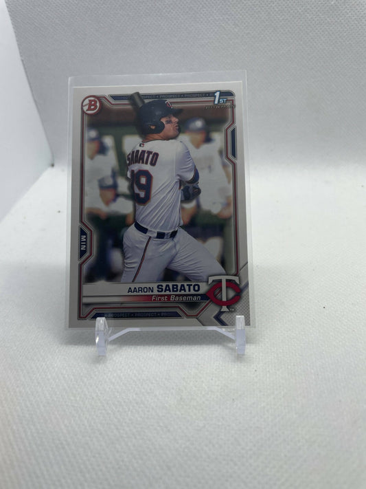 2021 Bowman Paper Prospects #BP-125 Aaron Sabato - Minnesota Twins 1st