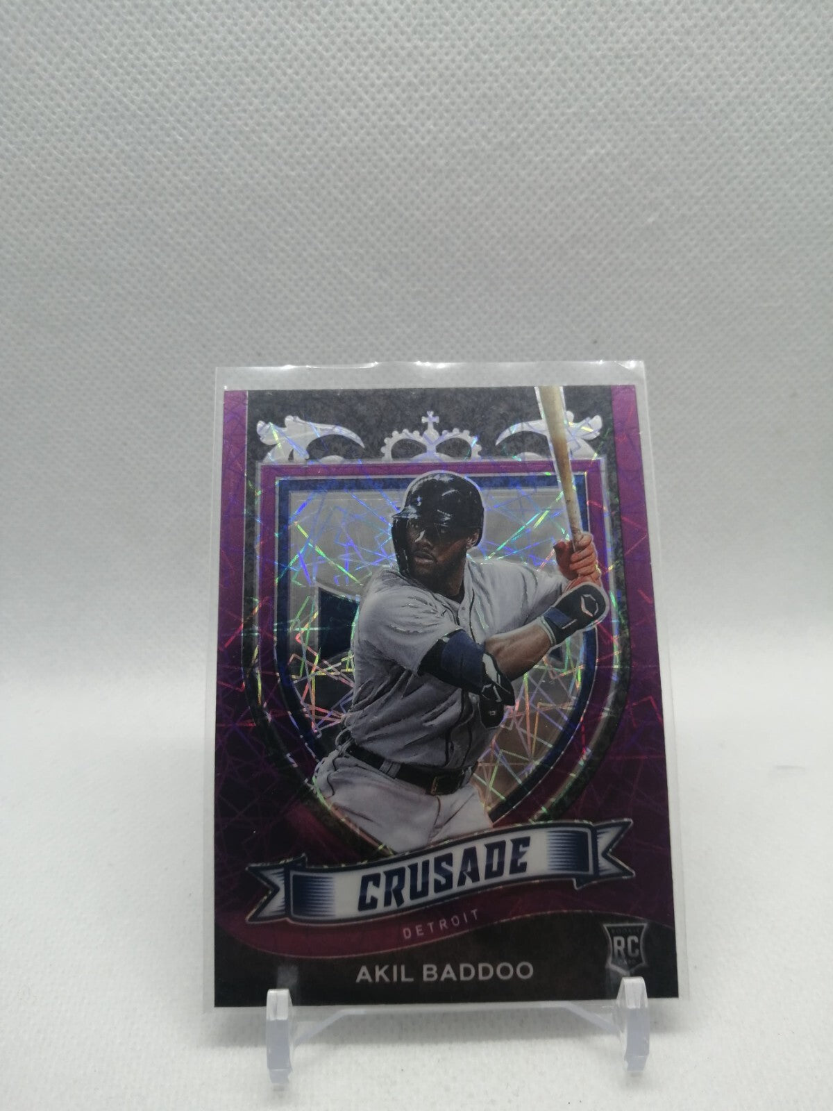 2021 Panini Chronicles Crusade Akil Baddoo RC Purple Velocity Prizm #14 Tigers