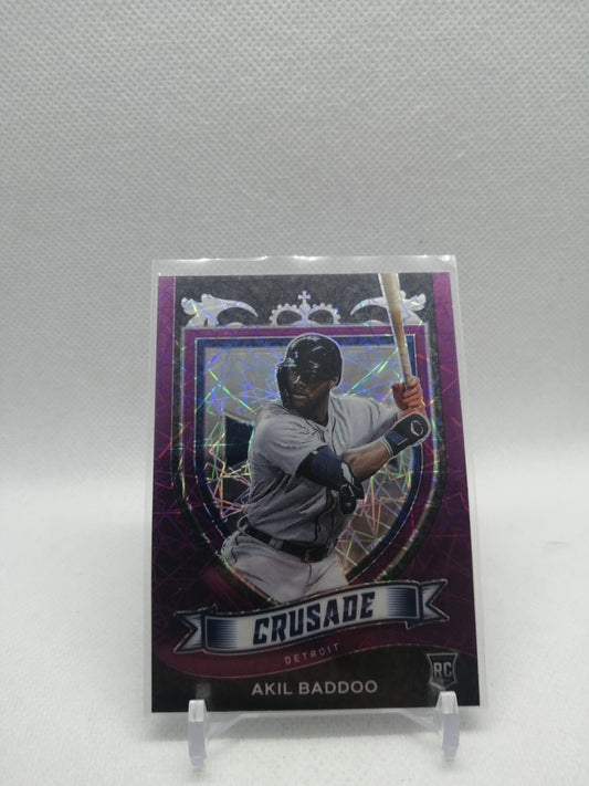 2021 Panini Chronicles Crusade Akil Baddoo RC Purple Velocity Prizm #14 Tigers
