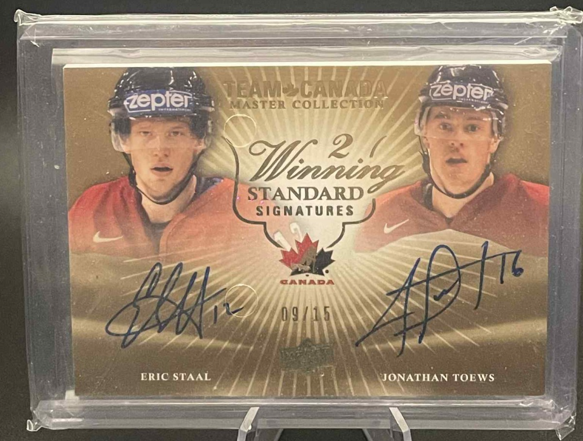 2014 Team Canada  Winning Standard Signatures Dual Jonathan Toews Eric Staal /15