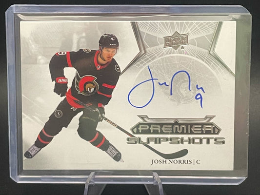 Josh Norris 2022-23 Upper Deck Premier Premier Slapshots Autographs