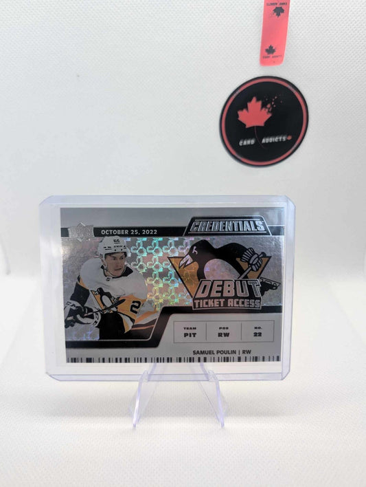 2022-23 Upper Deck Credentials Debut Ticket Access Samuel Poulin #170 RC /799