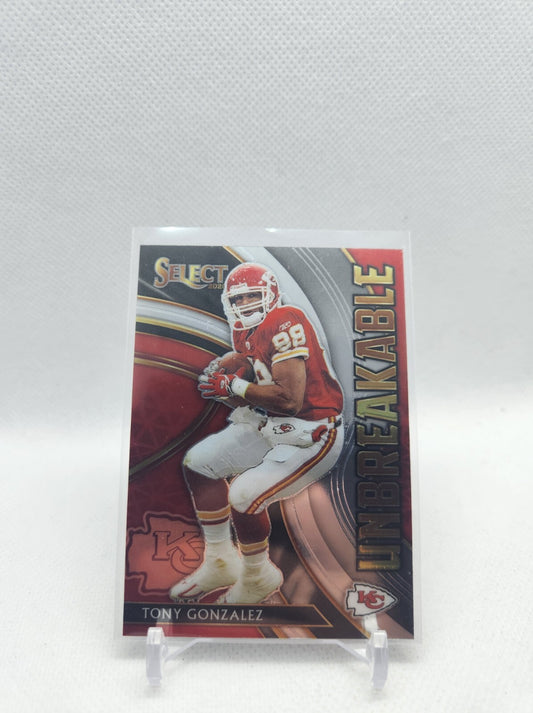 2020 Panini Select Football Unbreakable Insert Tony Gonzalez #U25 KC Chiefs NFL