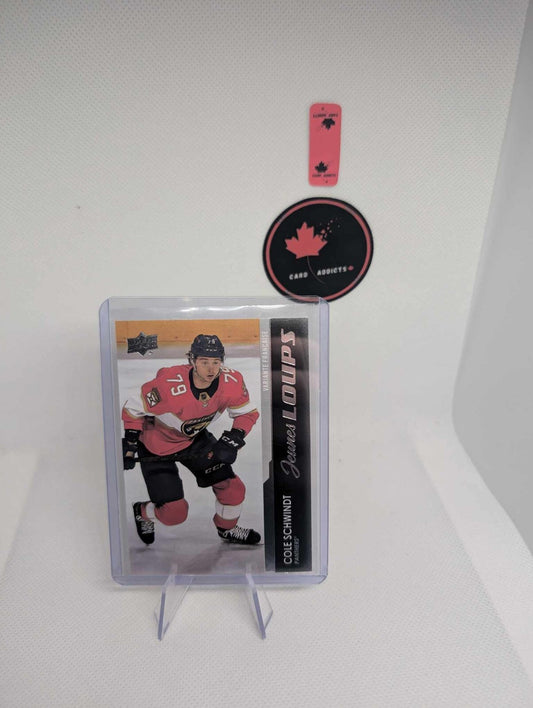 COLE SCHWINDT 2021-22 UPPER DECK EXTENDED FRENCH JEUNES LOUPS YOUNG GUNS RC #721
