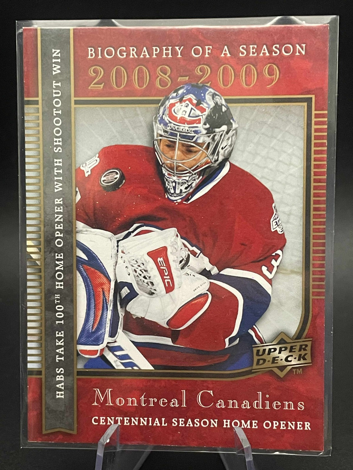 2008-09 Upper Deck Biography Of A Season Carey Price Card# BS8