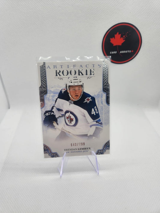 2017-18 Upper Deck Artifacts Rookie Brendan Lemieux /799 Winnipeg Jets
