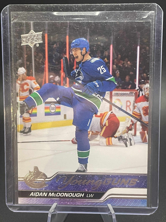 Aidan McDonough 2023-24 Upper Deck Series 1 Young Guns #232 Vancouver Canucks