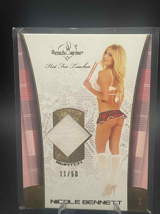 2011 Bench Warmer Schoolgirl Worn Swatch Nicole Bennett /50 Gold